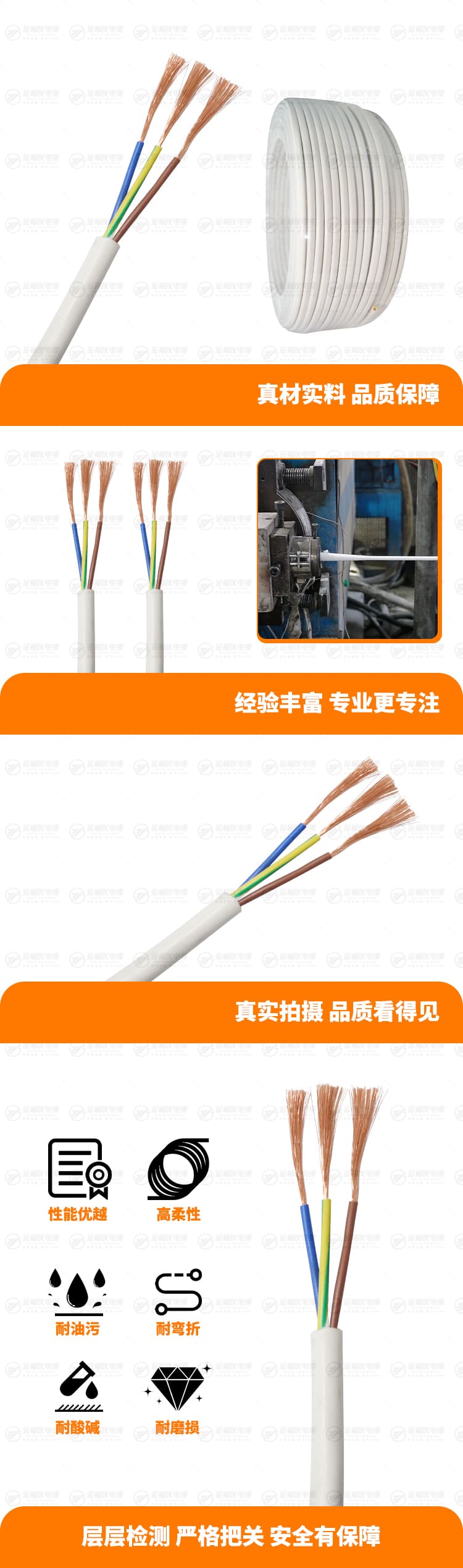 新金福友產(chǎn)品詳情頁-RVV白護(hù)套-300-500V-3X2.5